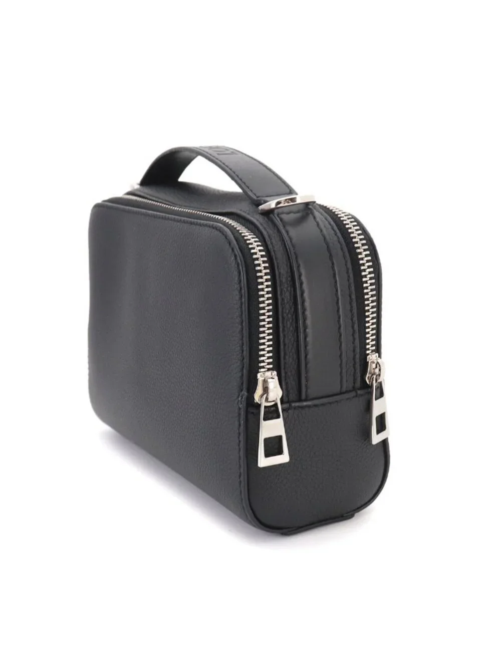 Loewe Crossbody Camera Bag Mini 2-Way Leather Black